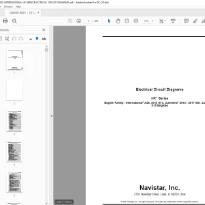 Navistar International HX Series Electrical Circuit Diagrams Manual 0000018081